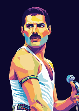 Freddie Mercury Pop Art Portrait