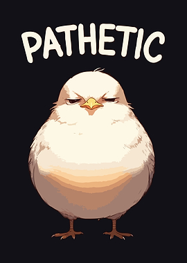 Pathetic Bird Illustration Humor Art