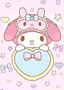 My Melody with Heart Pillow