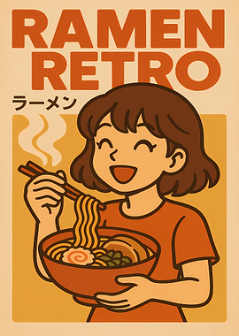Retro Ramen illustration art
