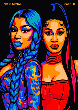 Nicki Minaj and Cardi B Portrait