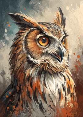 Detailed Owl Portrait