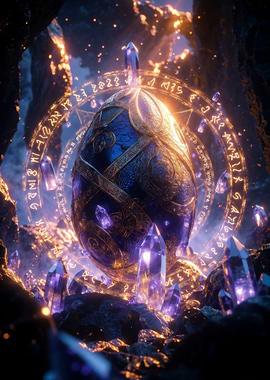 Egg with Crystals and Runes
