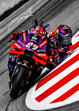 Jorge Martin Motorcycle Racing on Track