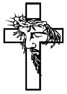 Jesus Christ on the Cross Silhouette