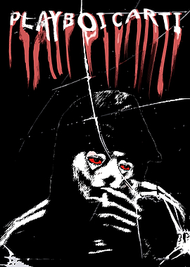 Playboi Carti Black and White Portrait