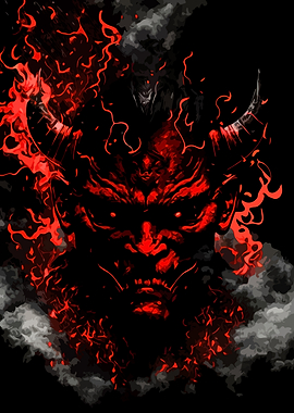 Fiery Demon Portrait