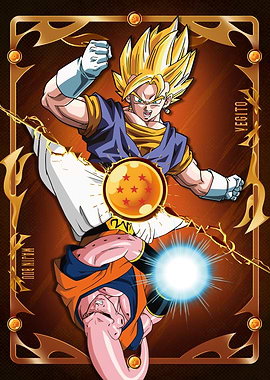 DBZ Battle Card: Vegito vs Majin Buu