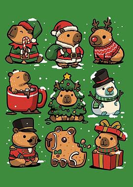 Christmas Capybaras