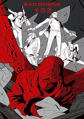 Bad Omens Comic Style Illustration