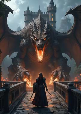 Knight Facing Dragon