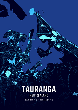 Tauranga Midnight City Map