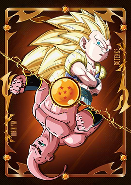 DBZ Battle Card: Gotenks vs Majin Buu
