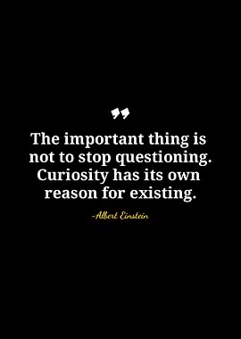 Einstein Quote: Curiosity and Questioning