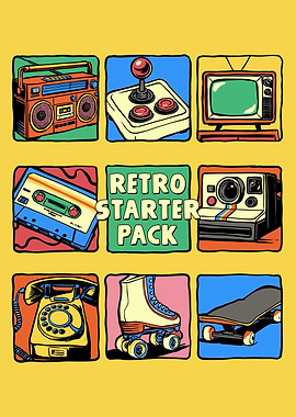 Retro Starter Pack Illustration