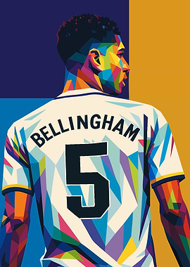 Jude Bellingham Colorful Portrait
