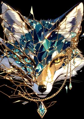 Gemstone Fox Portrait