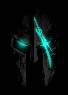 Spartan Helmet with Glowing Eyes