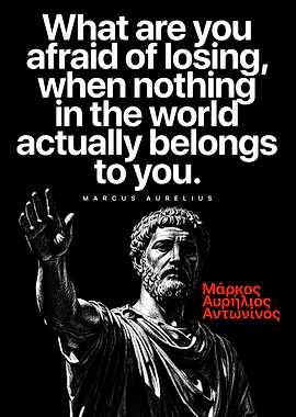 Marcus Aurelius Inspirational Quote Metal Poster