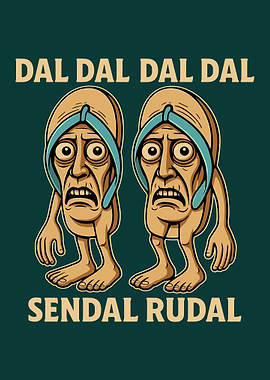 Cartoon Sandals with Faces