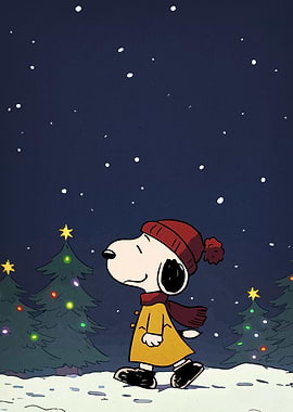 Snoopy Winter Night