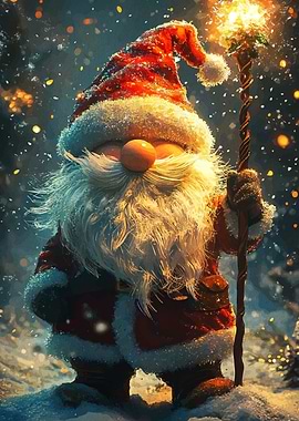 Festive Santa Claus Glowing Staff