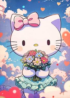 Hello Kitty Flowers and Hearts