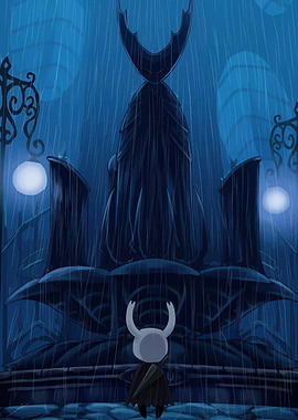 Hollow Knight in the Rain