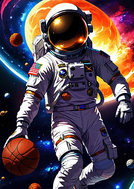 Astronaut Basketball Space