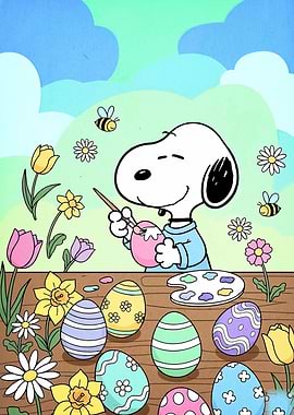 Snoopy Easter Egg Painting