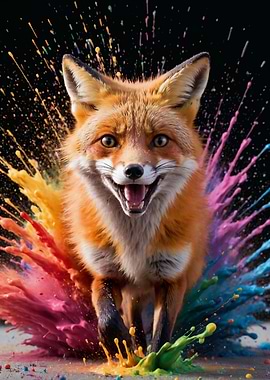 Lumbering Color Splash Fox