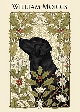 William Morris Black Dog Art Nouveau