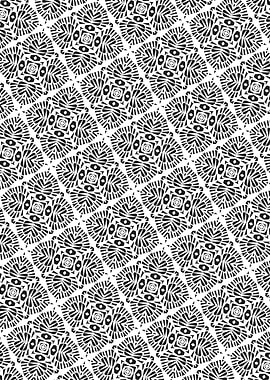 Diagonal Four Leaf Geometric Pattern