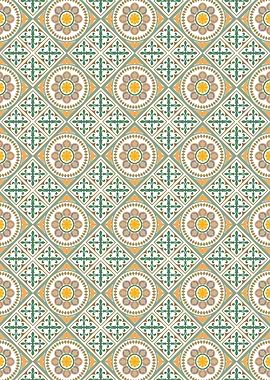 Floral and Geometric Pattern