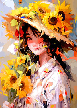 Sunflower Girl Portrait