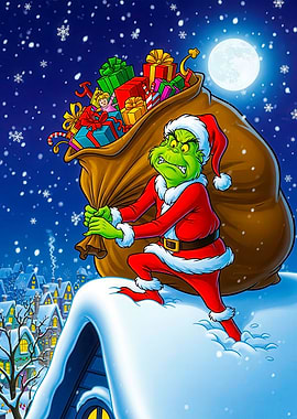 The Grinch Stealing Christmas Presents