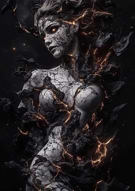 Stone Woman with Lightning