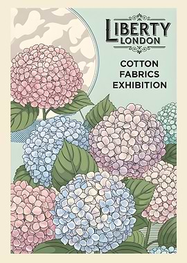 Liberty London Cotton Fabrics Exhibition Poster