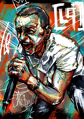 Chester Bennington Digital Art Portrait