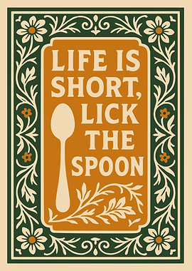 Life is short, lick the spoon