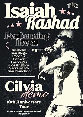 Isaiah Rashad Cilvia Demo Tour Poster