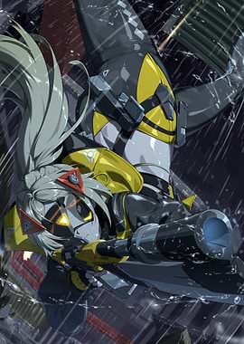 Robot Girl in the Rain