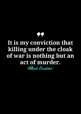 Einstein Quote: War and Murder