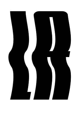 LA Black and White Typography Graphic