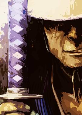 Samurai Warrior Portrait with Katana