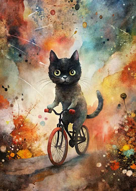 Cat on a Bicycle