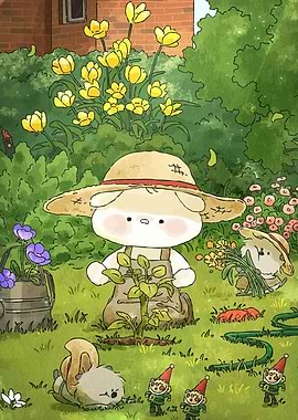 Cute Animals Gardening