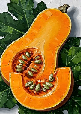 Butternut Squash Still Life Painting