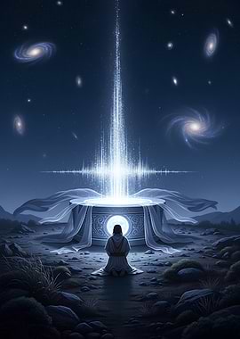 Mystical Altar Under a Galactic Sky