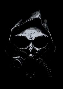 Dark Gas Mask Figure